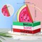 4-Piece Summer Watermelon Table Decor – Hello Sweet Summer Wooden Stacked Books & Tiered Tray Centerpiece for Home, Office & Kitchen Farmhouse Decor